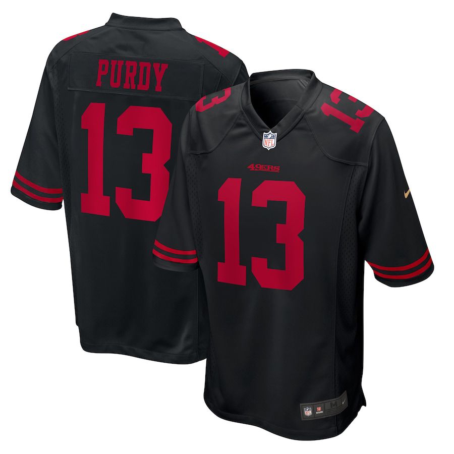 Men San Francisco 49ers 13 Brock Purdy Nike Black Fashion Game NFL Jersey